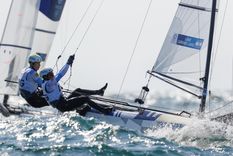 Lange y Carranza terminaron décimos la última regata de la jornada. Foto: EFE