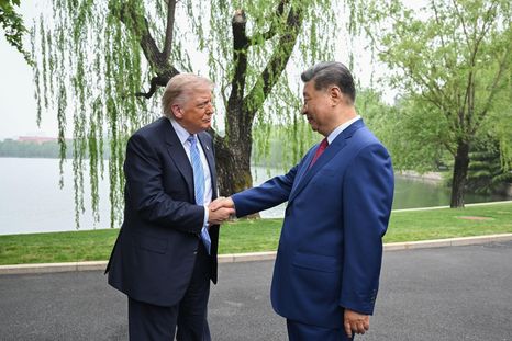 Donald Trump y Xi Jinping, tras el encuentro en Pekín. Donald Trump y Xi Jinping, tras el encuentro en Pekín.