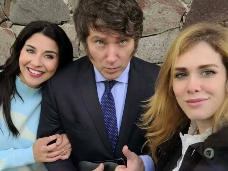 Javier Milei con Lilia Lemoine y Marcela Pagano