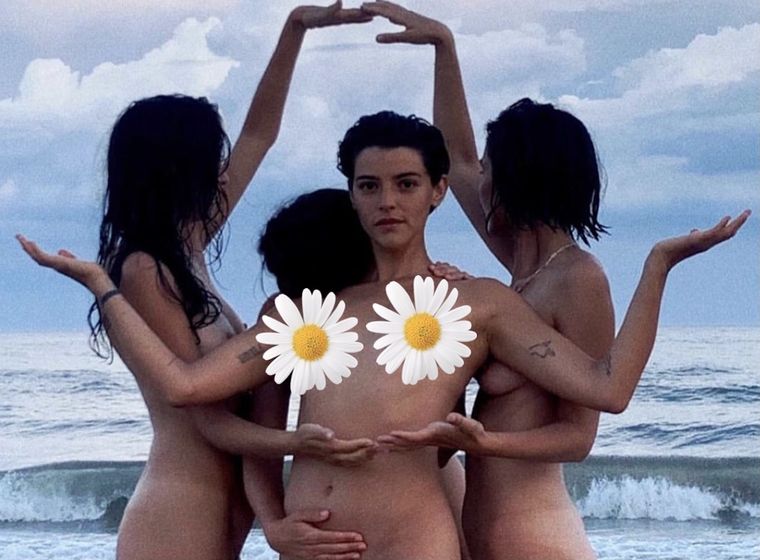 Calu, y una foto que da que hablar. En la nota te la mostramos tal cual ella la subió. Foto: Instagram @lacalurivero