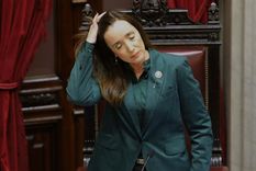 Victoria Villarruel en la conducción de la sesión. Foto: NA