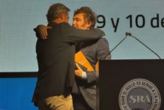 El presidente Javier Milei se dirigió a los dirigentes agropecuarios de la Sociedad Rural y les prometió la baja de retenciones si las condiciones acompañan. Foto: Presidencia