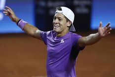 Sebastián Báez festeja en Santiago Foto: EFE