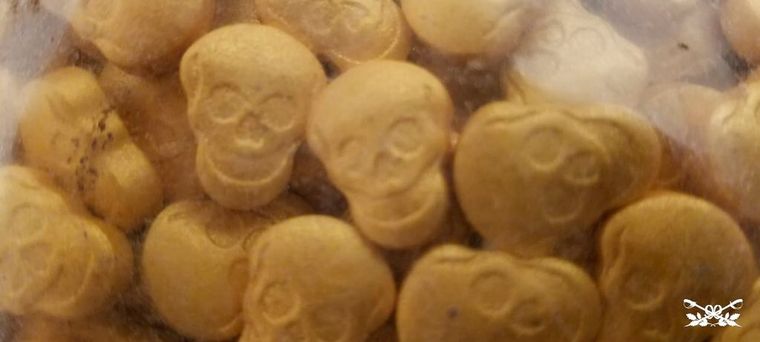 Algunas de las pastillas tenían formas llamativas. Foto: Gendarmería