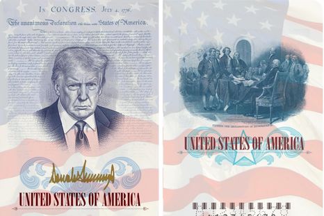 La cara de Trump aparecerá en una edición especial de pasaportes. La cara de Trump aparecerá en una edición especial de pasaportes.