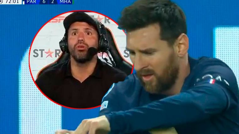 El Kun Agüero explotó contra Closs por dar un susto sobre Messi.
