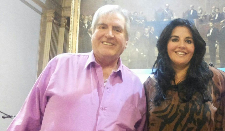 Mariano Ernesto Cacace junto a su hija Fabiana.