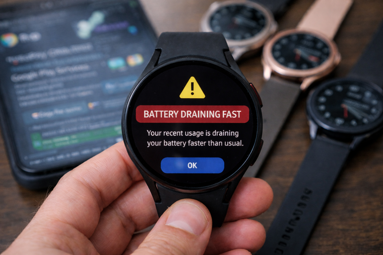 Usuarios de Galaxy Watch reportan que la batería dura menos tras recientes actualizaciones del sistema.
