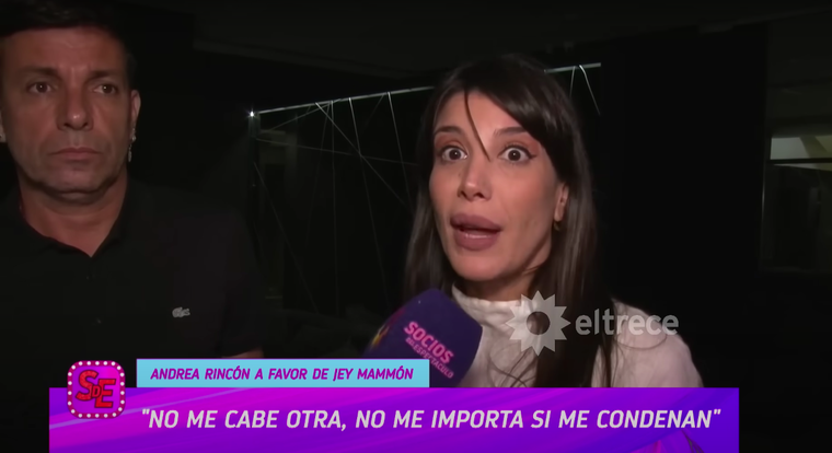 Andrea Rincón defendió a Jey Mammon. Foto: Imagen de El Trece