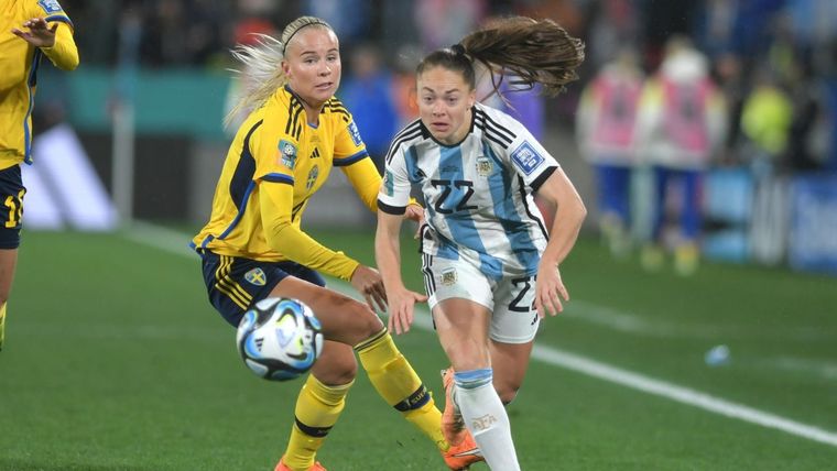 Las chicas argentinas no pudieron con Suecia. Foto: Télam