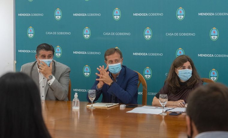 El anuncio de las nuevas restricciones en Mendoza. Foto: Gobierno de Mendoza