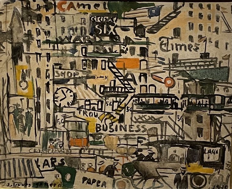 Torres García, “Calle de New York” 1920 Foto: MNBA