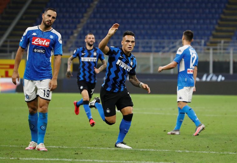 Lautaro celebra su golazo Foto: Twitter Inter