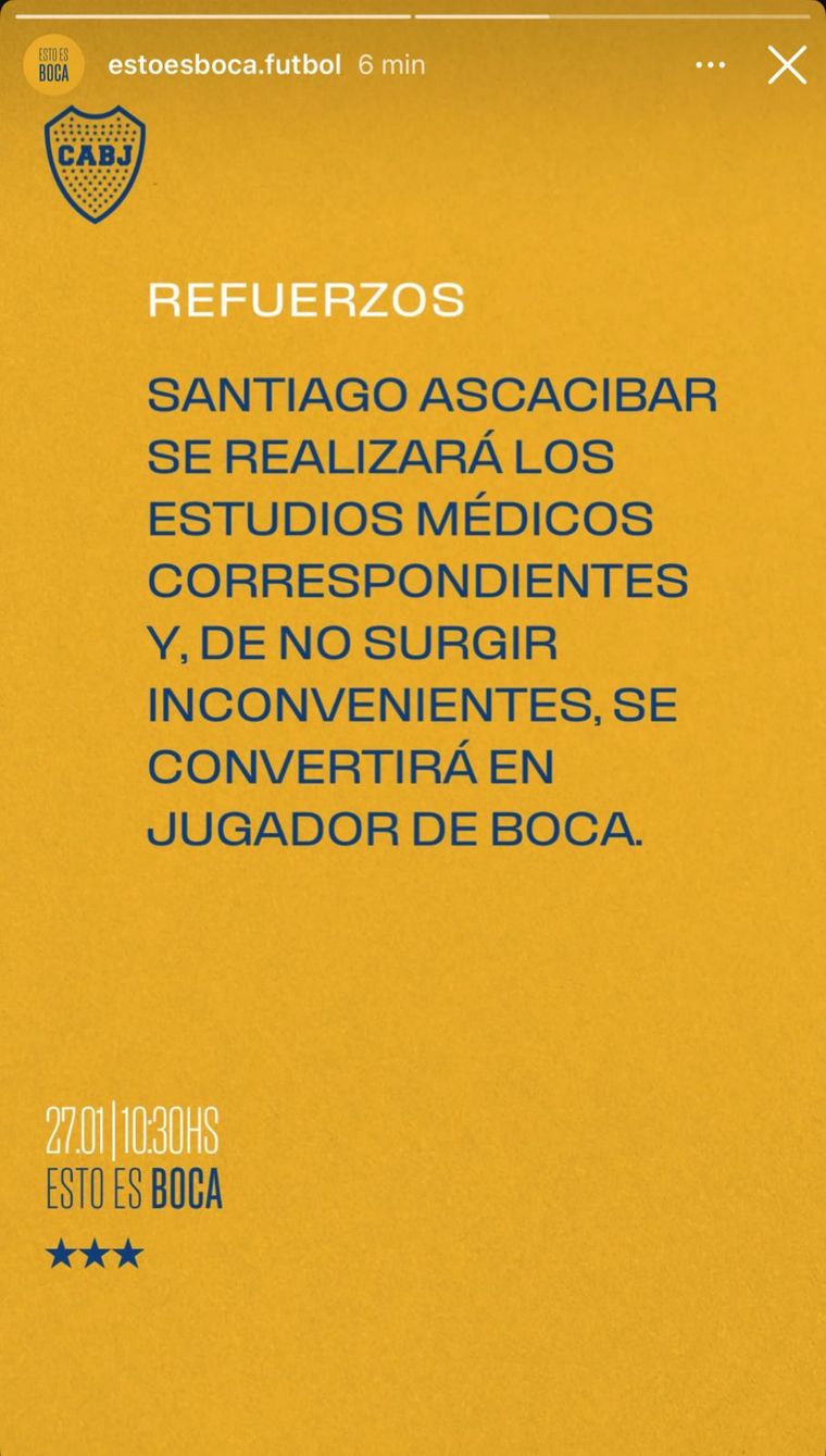 Boca confirmó el acuerdo con Estudiantes por Santiago Ascacibar: revisión y firma.