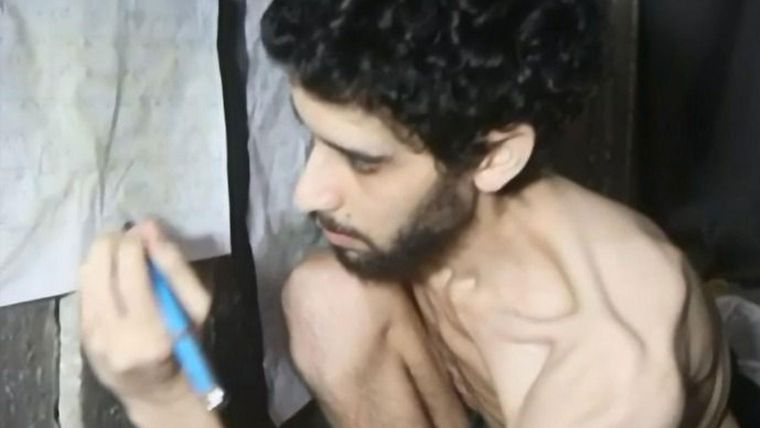 Evyatar David, el rehén israelí de Hamás en Gaza.