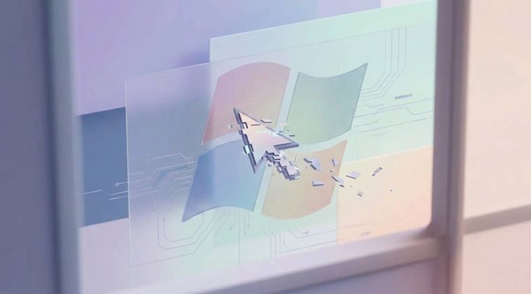 El nuevo cursor de Windows 11 presenta bordes curvados y proporciones diferentes respecto de la flecha tradicional. El nuevo cursor de Windows 11 presenta bordes curvados y proporciones diferentes respecto de la flecha tradicional.