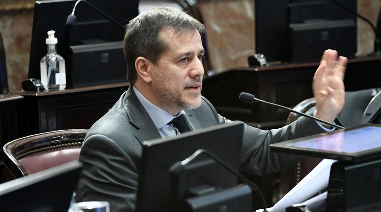 El senador criticó duramente a Milei desde el Congreso Foto: Prensa Senado