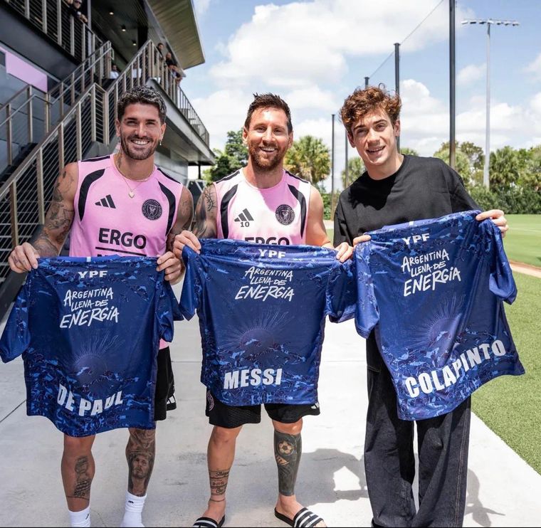 Rodrigo De Paul, Lionel Messi y Franco Colapinto se reunieron en el predio del Inter Miami. Rodrigo De Paul, Lionel Messi y Franco Colapinto se reunieron en el predio del Inter Miami.