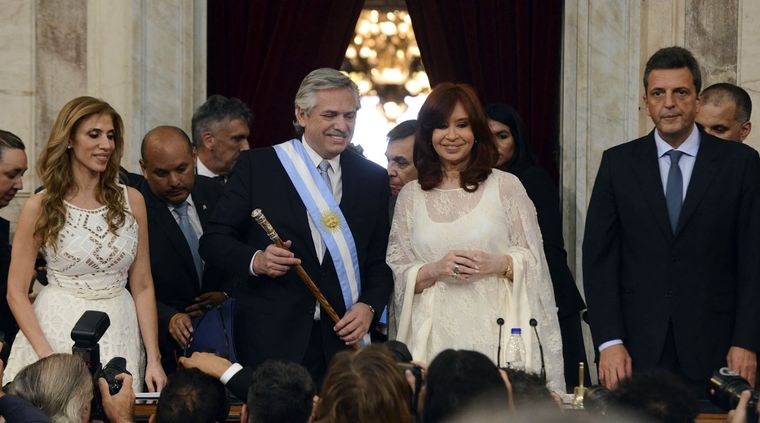 El presidente y la vicepresidenta, enfrentados en Santa Fe. Foto: TELAM