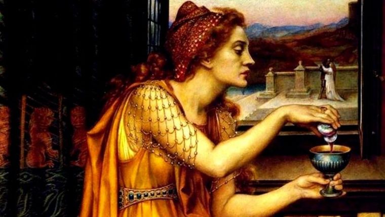 Esta imagen de la artista Evelyn De Morgan parece ilustrar la historia de Gulia Tofana, aunque en realidad su título es Poción de Amor, algo que quizás también les habría servido a algunas de las mujeres que usaron Aqua Tofana.