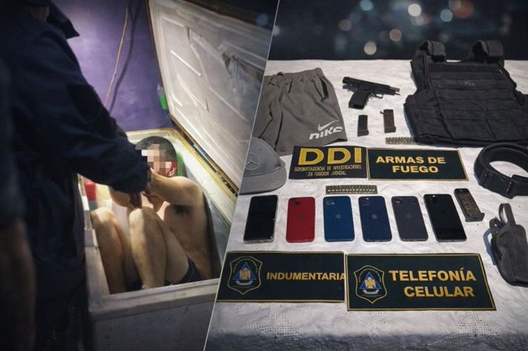 : un hombre que permanecía prófugo por una causa de robo agravado fue encontrado oculto dentro de un freezer en su propia vivienda.&nbsp;