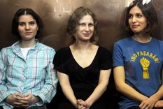 Las Pussy Riot, en el centro, Maria Aliójina- Foto: Sport.es