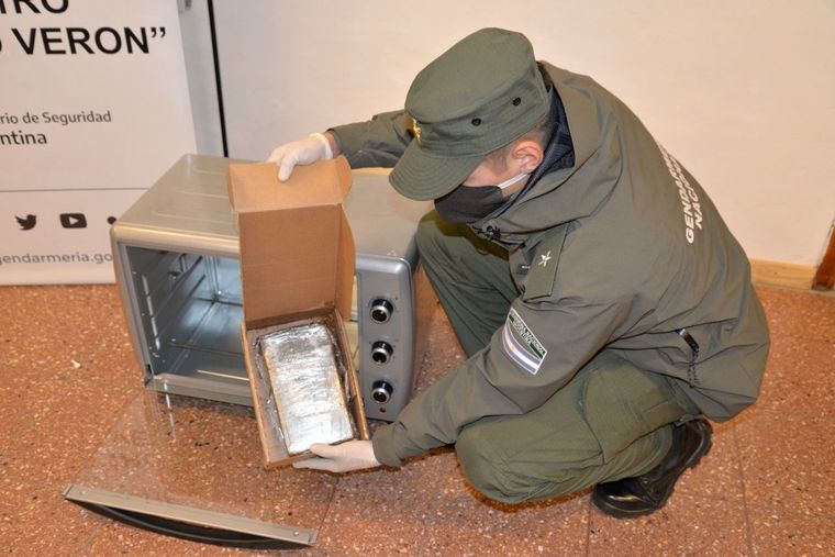 La cocaína que fue hallada en el interior del horno eléctrico