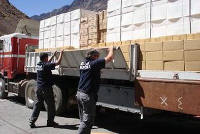 MDZol | Este es el camión que llevaba mercadería de contrabando.