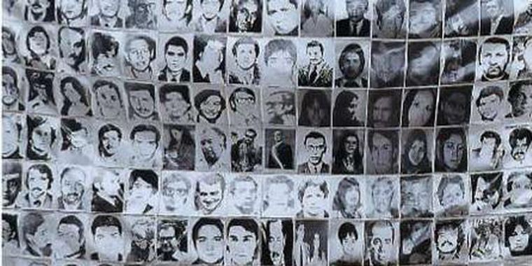 Una imagen de los desaparecidos por la dictadura.