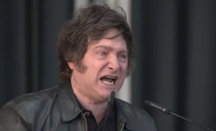 Javier Milei fue uno de los oradores de Viva 22. Foto: Archivo