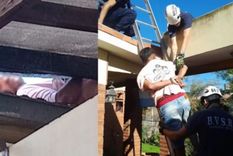 El delincuente quedó atascado en un ventiluz de una vivienda de Calamuchita Foto: NA