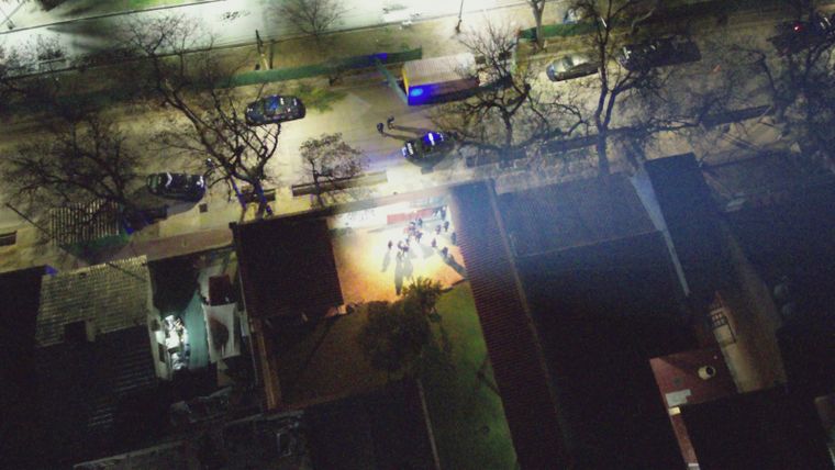El operativo en la Cuarta Sección, donde fue detenido el sospechoso de un robo.&nbsp;