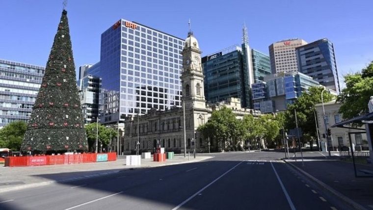Adelaide, junto al resto de Australia Meridional, entró en confinamiento el miércoles.