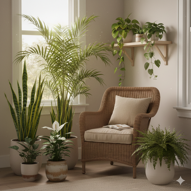 Las plantas todoterreno para el hogar. Fuente. IA Gemini.