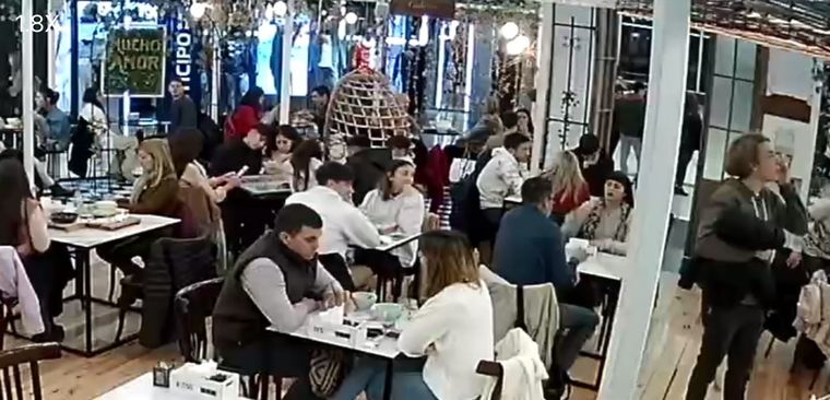 Las cámaras de seguridad captaron el momento Foto: Gentileza