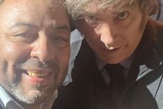 Lalo Creus y el presidente Milei. El matancero cree que hay en ciernes un golpe de mercado.