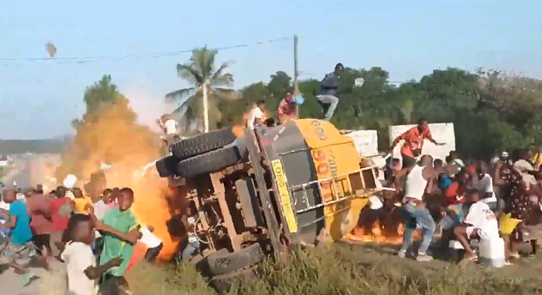 El momento de la explosión que dejó 40 muertos. Foto: Captura de pantalla