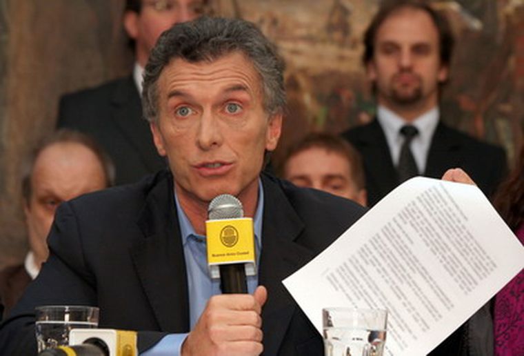 Mauricio Macri, en la conferencia de prensa de ayer. Foto: NA