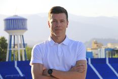 El Tano Solari tuvo su primer contacto con la prensa local Foto: Prensa Club Godoy Cruz