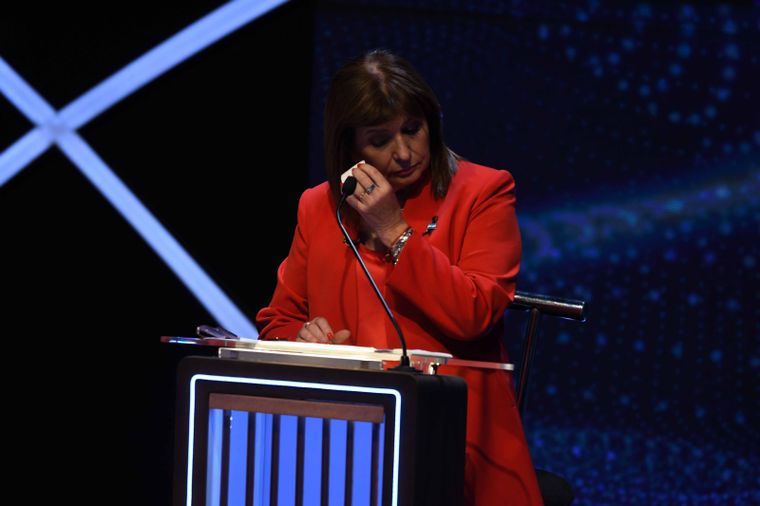 Tras el debate electoral, Patricia Bullrich tuvo que ser atendida por el SAME Foto: Telam