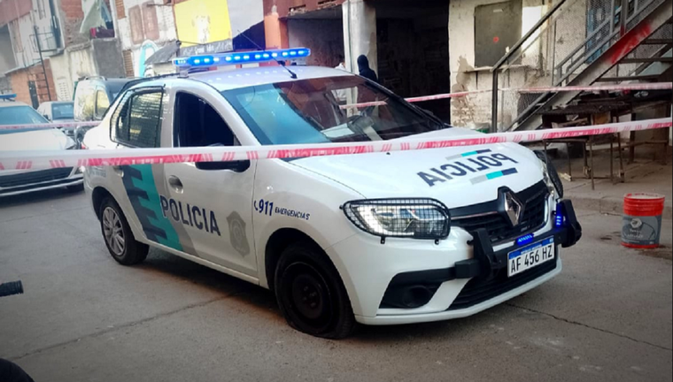 El patrullero robado Foto: Gentileza