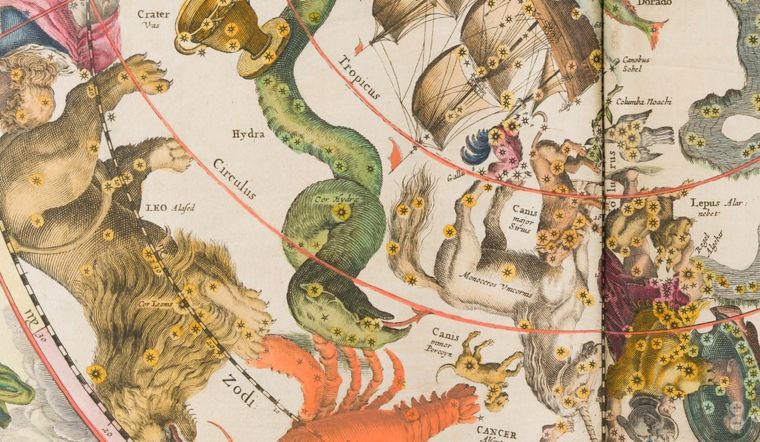 En un detalle del mapa anterior se traza el Trópico Cáncer y el Círculo Polar (se supone), poco más de 150 años después que Cristóbal Colón llegara a las playas sudamericanas. En un detalle del mapa anterior se traza el Trópico Cáncer y el Círculo Polar (se supone), poco más de 150 años después que Cristóbal Colón llegara a las playas sudamericanas.