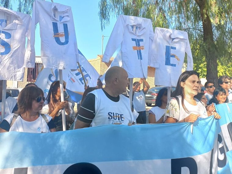 Reclamo del SUTE Foto: Twitter