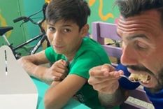 el nene de las tortas cumplio un sueno y conocio a dos idolos