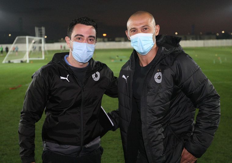Xavi y Masche, juntos en Doha a comienzos de 2021