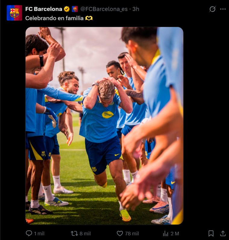 El posteo del Barcelona. El posteo del Barcelona.