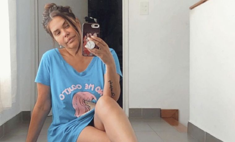 Nazarena Vélez, en casa. Foto: Instagram @Nazarenavelez