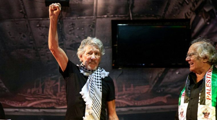 Antisemitismo Roger Waters en un acto a favor de Palestina Foto: Marcha.org