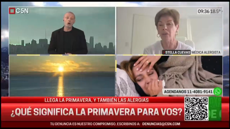 La médica alergista abandonó la charla. La médica alergista abandonó la charla. 