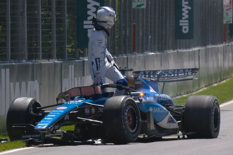 Alex Albon, uno de los accidentados durante la FP1 en Montreal. Alex Albon, uno de los accidentados durante la FP1 en Montreal.